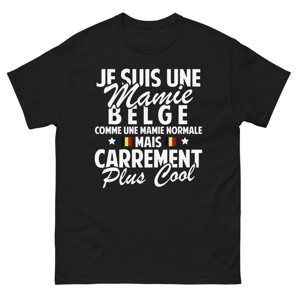 T-shirt Mamie Belge noir - Je suis une Mamie Belge
