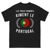 T-shirt Portugal noir - Les vrais hommes aiment le Portugal