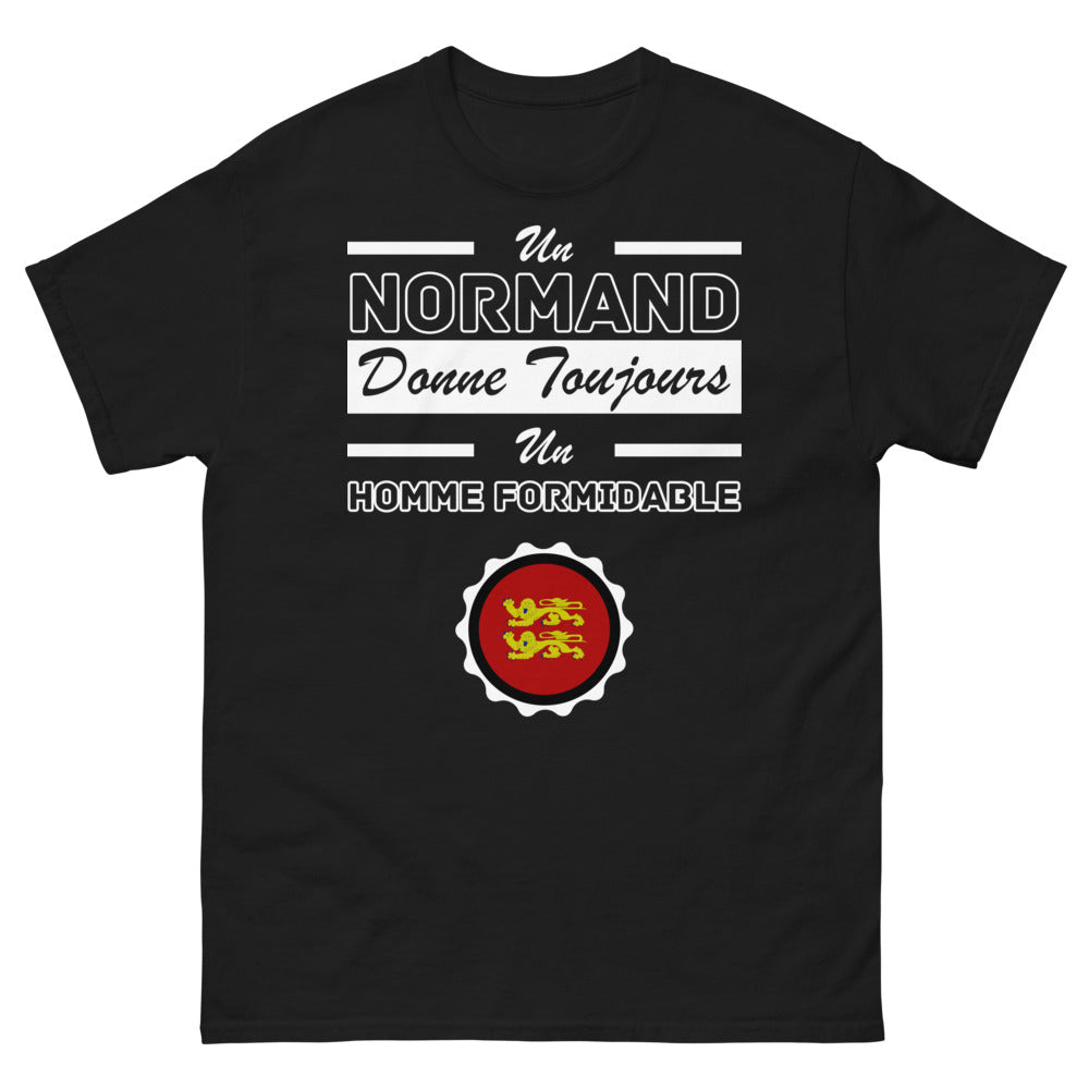 T-shirt Normand noir - déclaration audacieuse