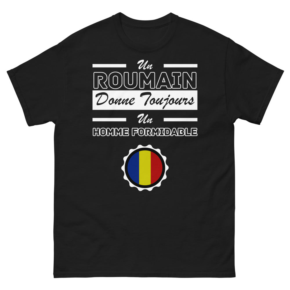 T-shirt Romain noir - Formidable humour