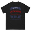 T-shirt Chuck Norris et Polonais noir - Quand Chuck Norris rencontre un Polonais