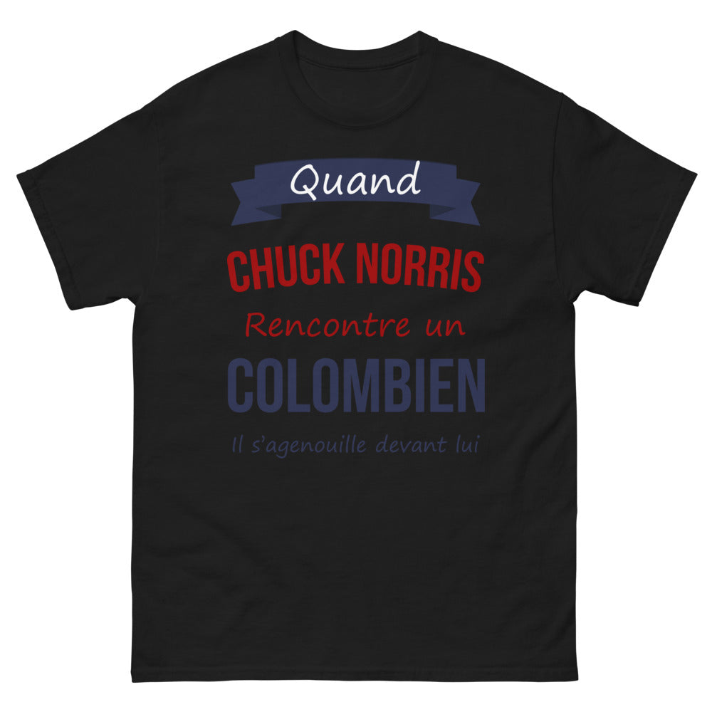 T-shirt Colombie noir - Rencontre de légendes humoristiques