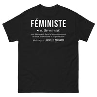 Thumbnail for T-shirt Féministe noir - force et charisme