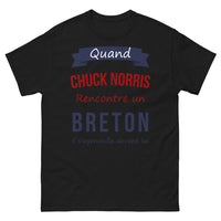 Thumbnail for T-shirt Bretagne noir - Chuck Norris rencontre un Breton