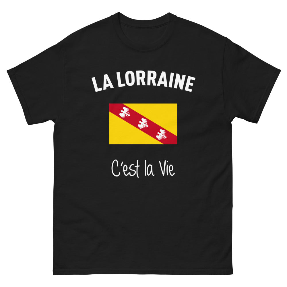 T-shirt Lorraine noir face - La Lorraine, c'est la vie