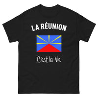 Thumbnail for T-shirt Réunion noir - La Réunion c'est la vie