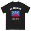 T-shirt Réunion noir - La Réunion c'est la vie