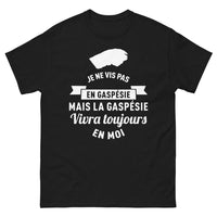 Thumbnail for T-shirt Gaspésie noir - Je ne vis pas en Gaspésie