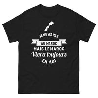 Thumbnail for T-shirt Maroc noir face - Maroc vivra toujours en moi