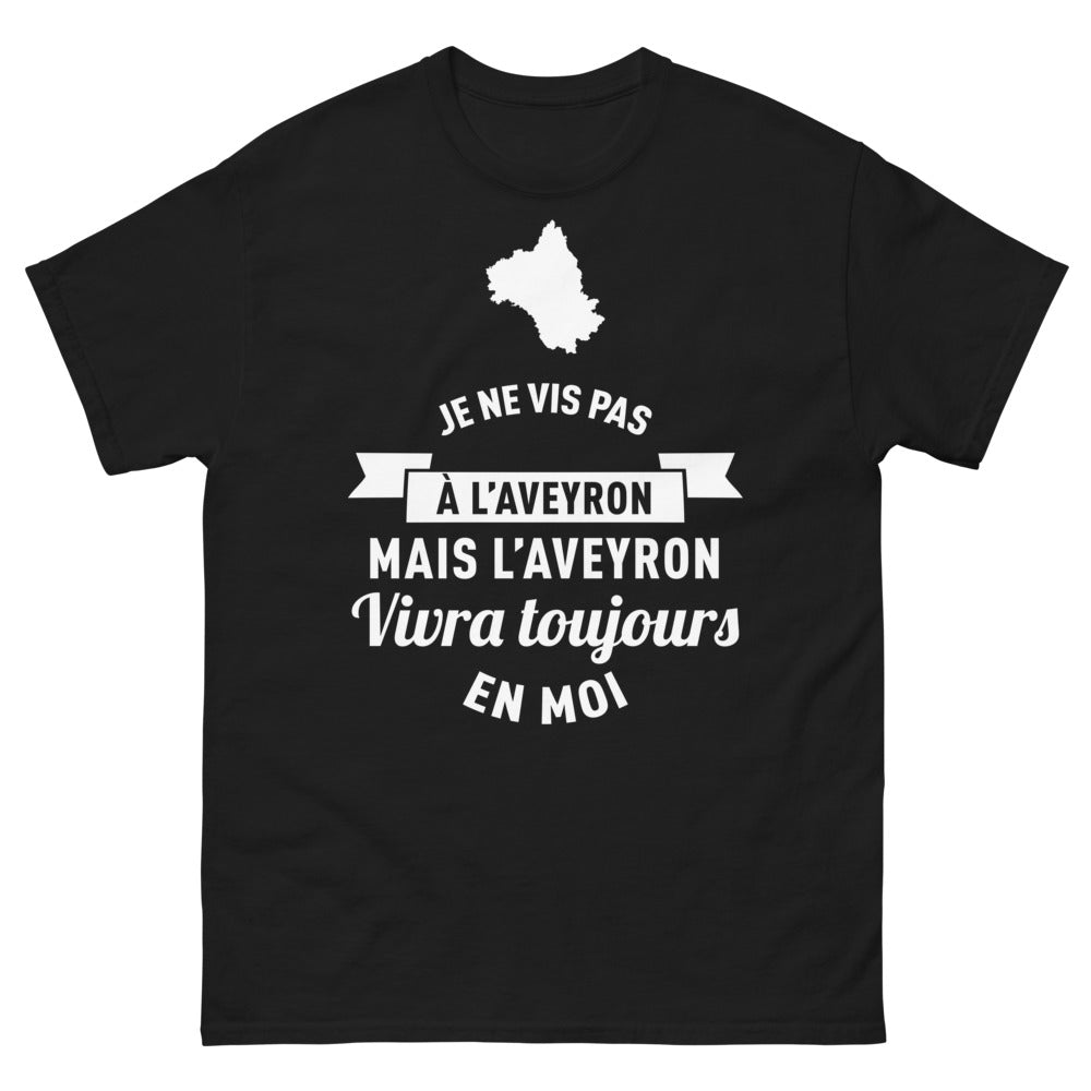 T-shirt Aveyron noir - clin d'œil à l'Aveyron