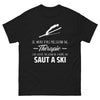 T-shirt Saut à Ski Haute-Savoie noir - je n'ai pas besoin de thérapie