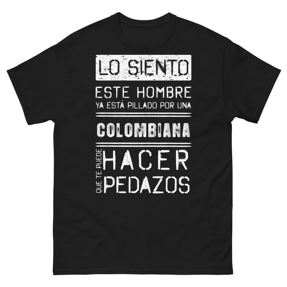 T-shirt Colombie noir - amour colombien espiègle