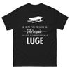 T-shirt luge noir - pas besoin de thérapie, juste de la glisse