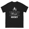 T-shirt hockey noir - pas besoin de thérapie