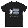 T-shirt Année où j'épouse l'homme le plus génial du monde noir - phrase humoristique sur le mariage