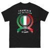T-shirt Français et Italien noir - Français par obligation