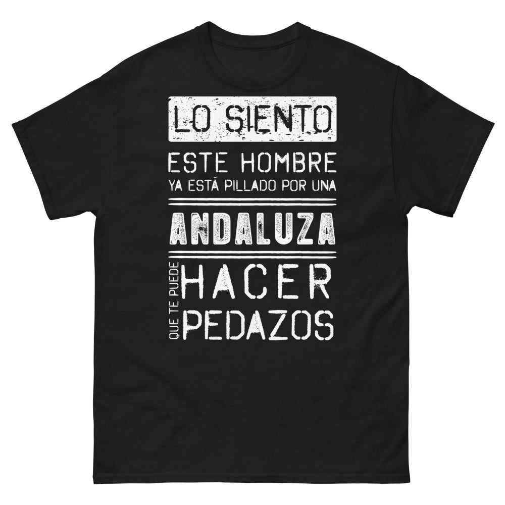 T-shirt Andalousie noir - Lo siento, este hombre ya está pillado