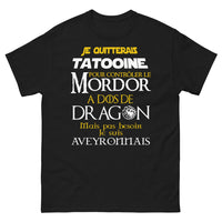 Thumbnail for T-shirt Aveyronnais noir - Nostalgie héroïque