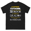 T-shirt roumain noir - Contrôler Mordor à dos de dragon