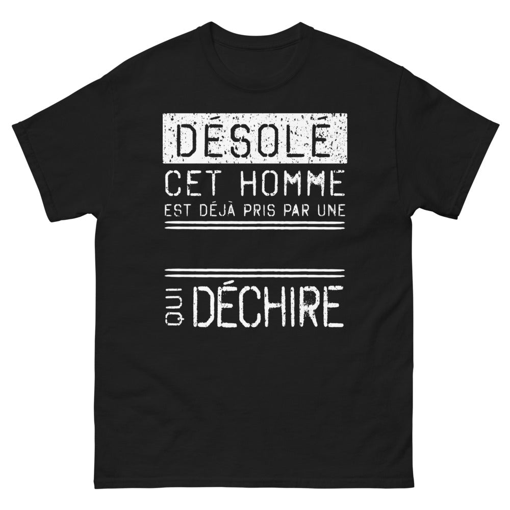 T-shirt Bretagne noir - Désolé, cet homme est pris