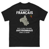 T-shirt Aveyron noir face - Aveyronnais dans le cœur