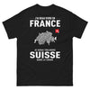 T-shirt Suisse noir - cœur helvète