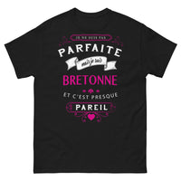 Thumbnail for T-shirt Bretagne noir - Je ne suis pas parfaite mais je suis Bretonne