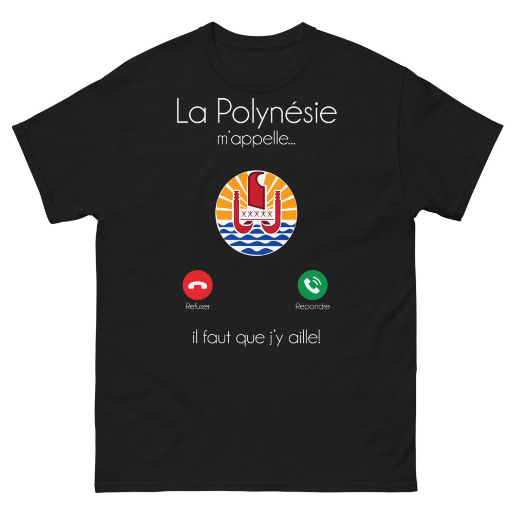 T-shirt Polynésie noir - iconique Tahiti