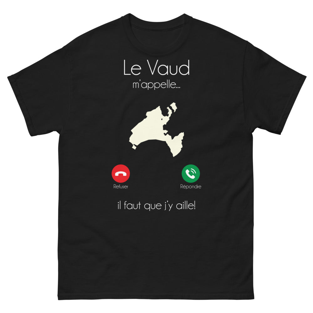 T-shirt Vaudois noir - Le Vaud m'appelle