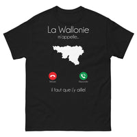 Thumbnail for T-shirt Wallonie noir - appel nostalgique