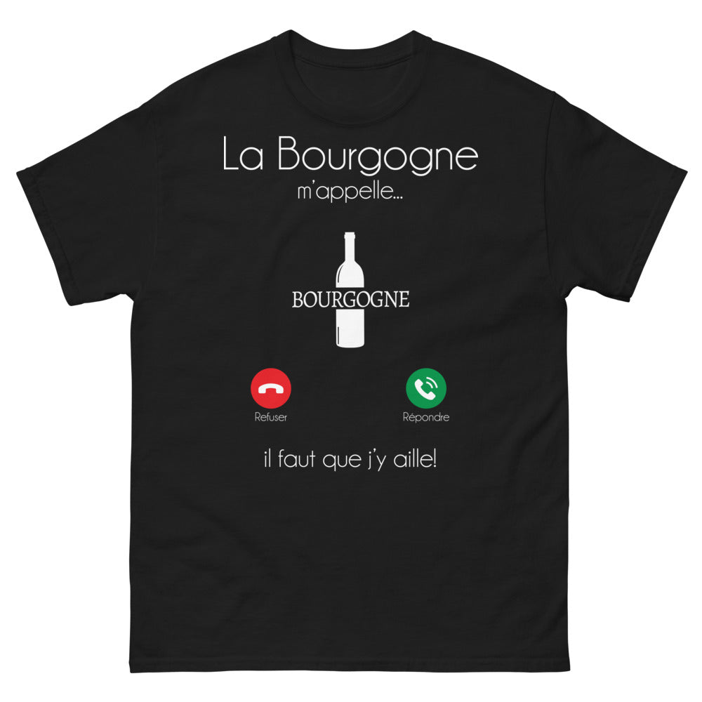 T-shirt Bourgogne noir - La Bourgogne m'appelle