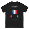 T-shirt Acadie noir - L'Acadie m'appelle
