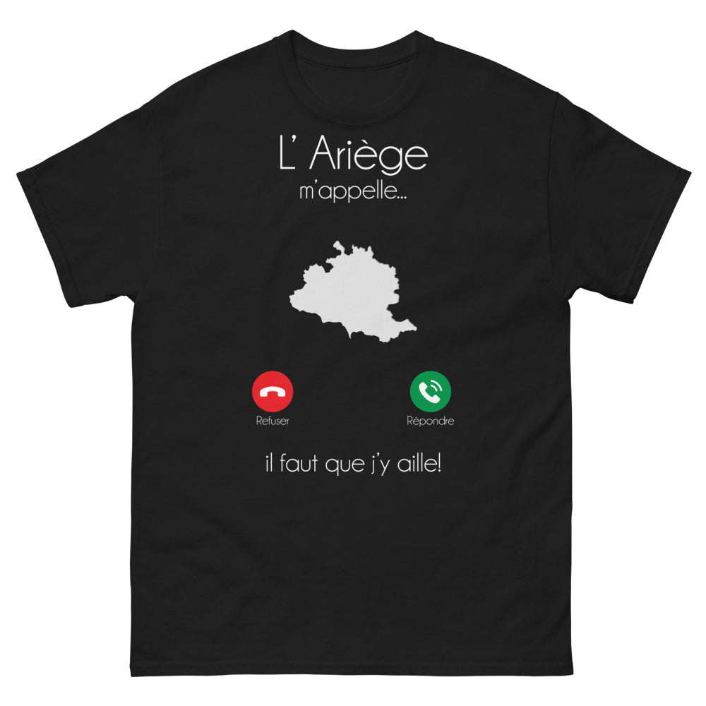 T-shirt Ariège noir - L'appel irrésistible