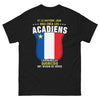T-shirt Acadiens noir - héros acadien humoriste