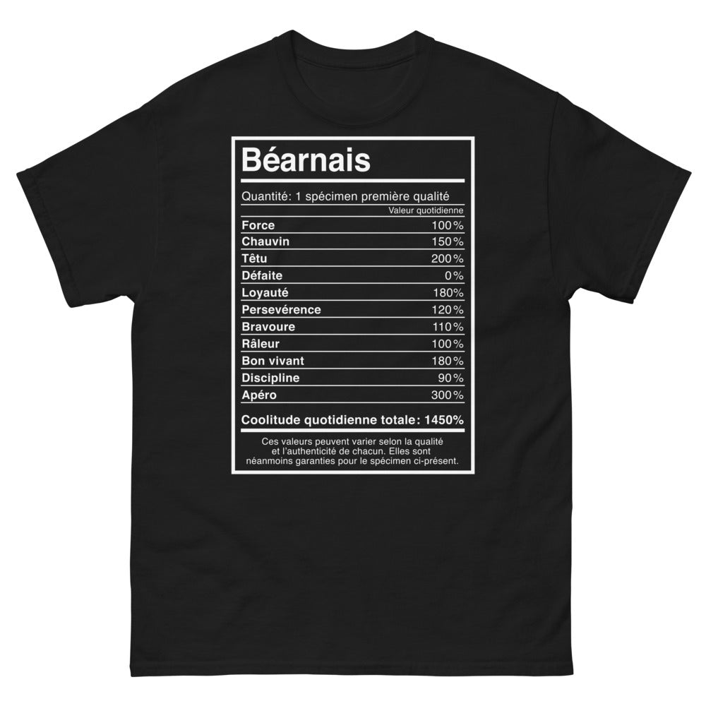 T-shirt Béarnais noir - bravoure et apéro
