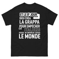 Thumbnail for T-shirt Italie noir - Et le 8e jour, Dieu créa la grappa