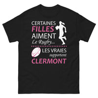 Thumbnail for T-shirt Clermont noir - Certaines filles aiment le rugby