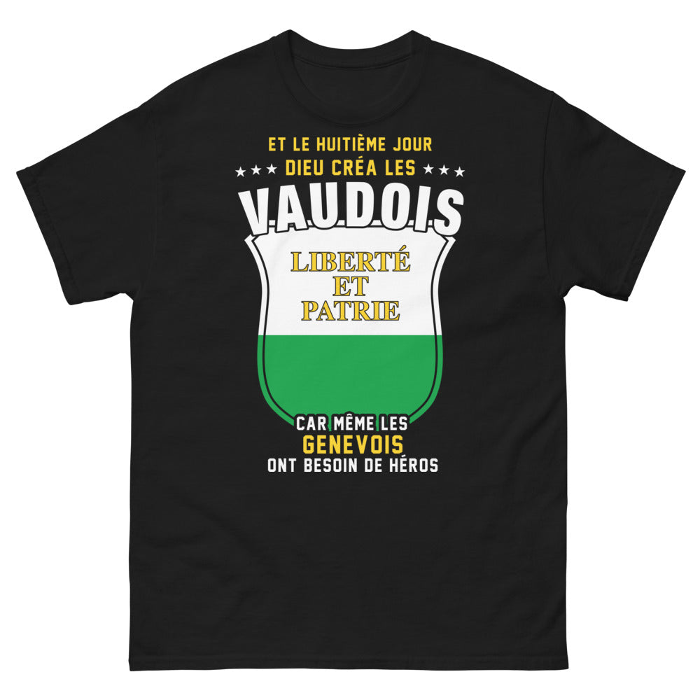 T-shirt Vaudois noir - Liberté et Patrie