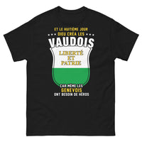 Thumbnail for T-shirt Vaudois noir - Liberté et Patrie
