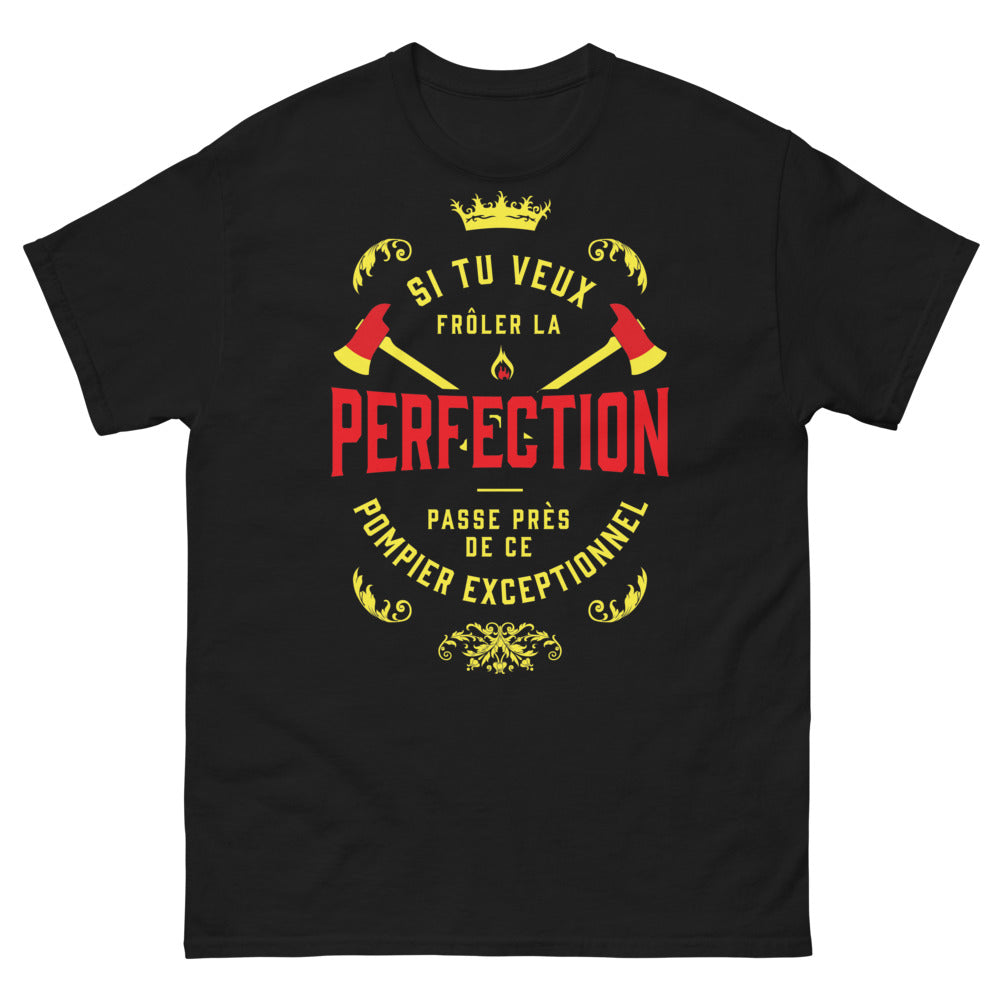 T-shirt pompier noir - frôler la perfection