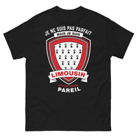 Thumbnail for T-shirt Limousin noir - Je ne suis pas parfait mais je suis Limousin