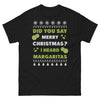 T-shirt Noël tropical noir - margaritas festives