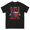 T-shirt Texan noir - I Won't Call 911