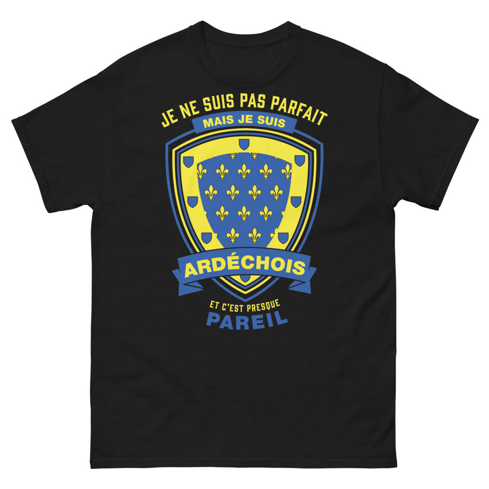 T-shirt Ardèche noir - Ardéchois, presque pareil