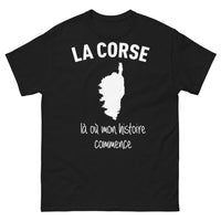 Thumbnail for T-shirt La Corse noir - La Corse : Là où Mon Histoire Commence