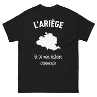 Thumbnail for T-shirt Ariège noir - Là où mon histoire commence