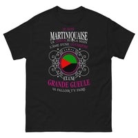 Thumbnail for T-shirt Martiniquaise noir - cœur sur la main, grande gueule