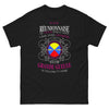 T-shirt Réunionnaise noir - cœur de guerrière et grande gueule