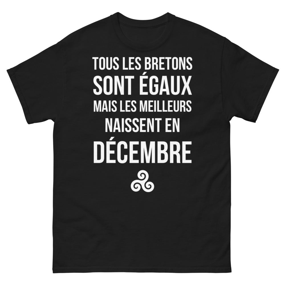 T-shirt Bretons noir - texte humour et fierté