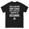 T-shirt Bretons noir - texte humour et fierté